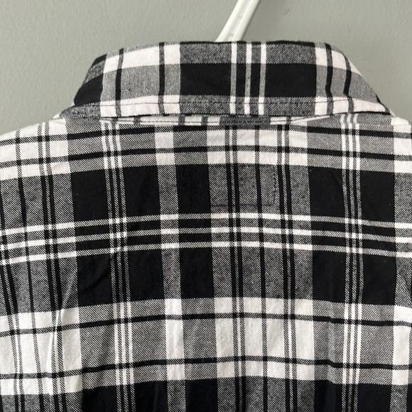 NWT Original Use Men’s Black & White Plaid Flannel Shirt - Picture 10 of 11